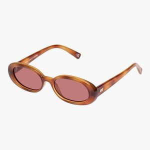NWT Le Specs Outta Love Sunglasses in Orange Tortoise